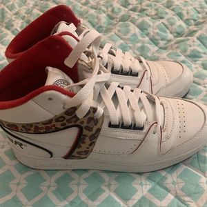 L.A. Gear Leopard Print High Top Sneakers 7.5